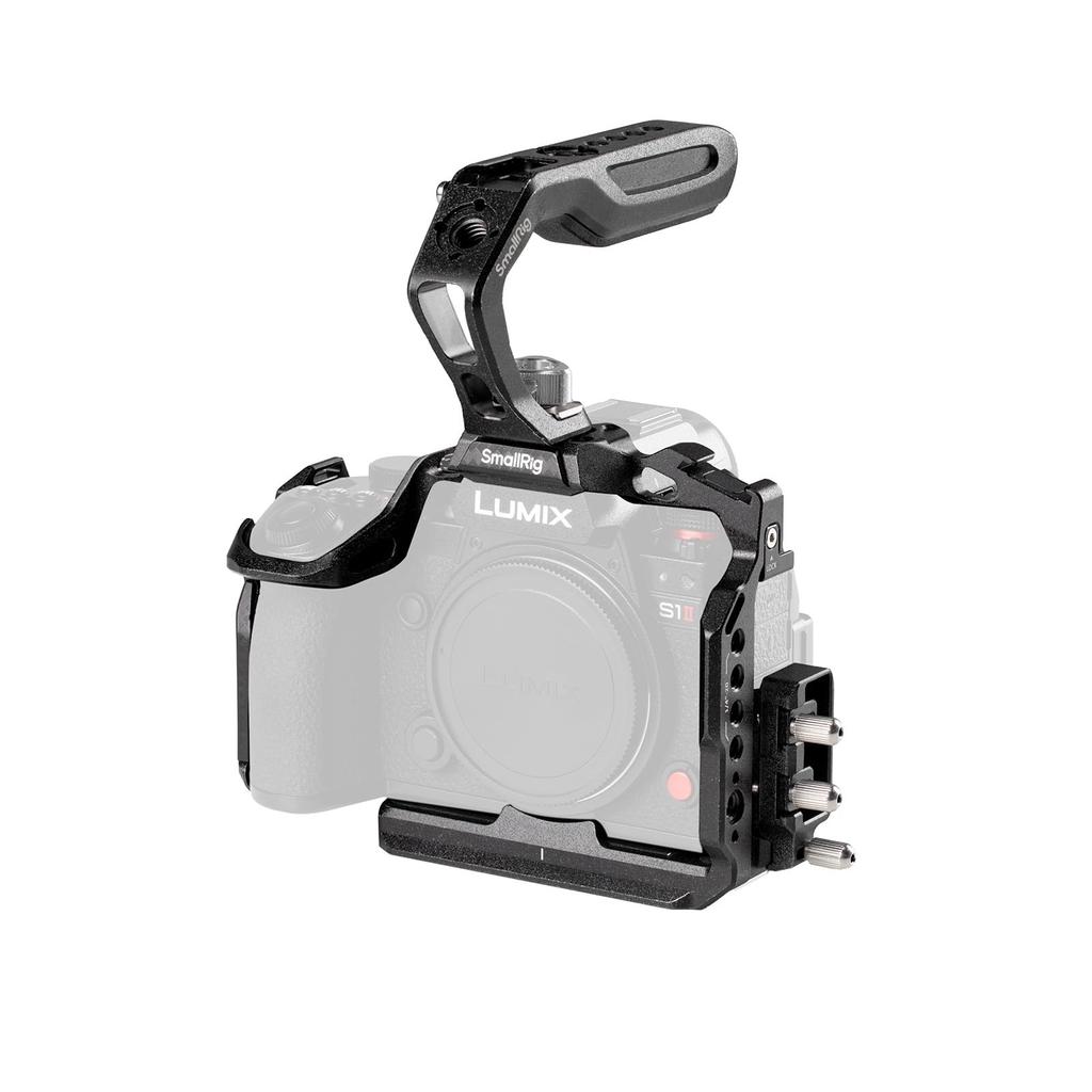 SmallRig Black Mamba Camera Cage for Panasonic G9 II S5 II S5 IIX S1R II S1 II S1 IIE with Top Handle Cable Quick Release Cold Shoe and Strap