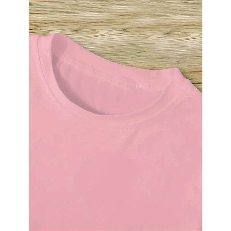 Kids Crewneck Short Sleeve Tee, Cute Tabby Cat Wearing Headphones Print Summer Casual Top