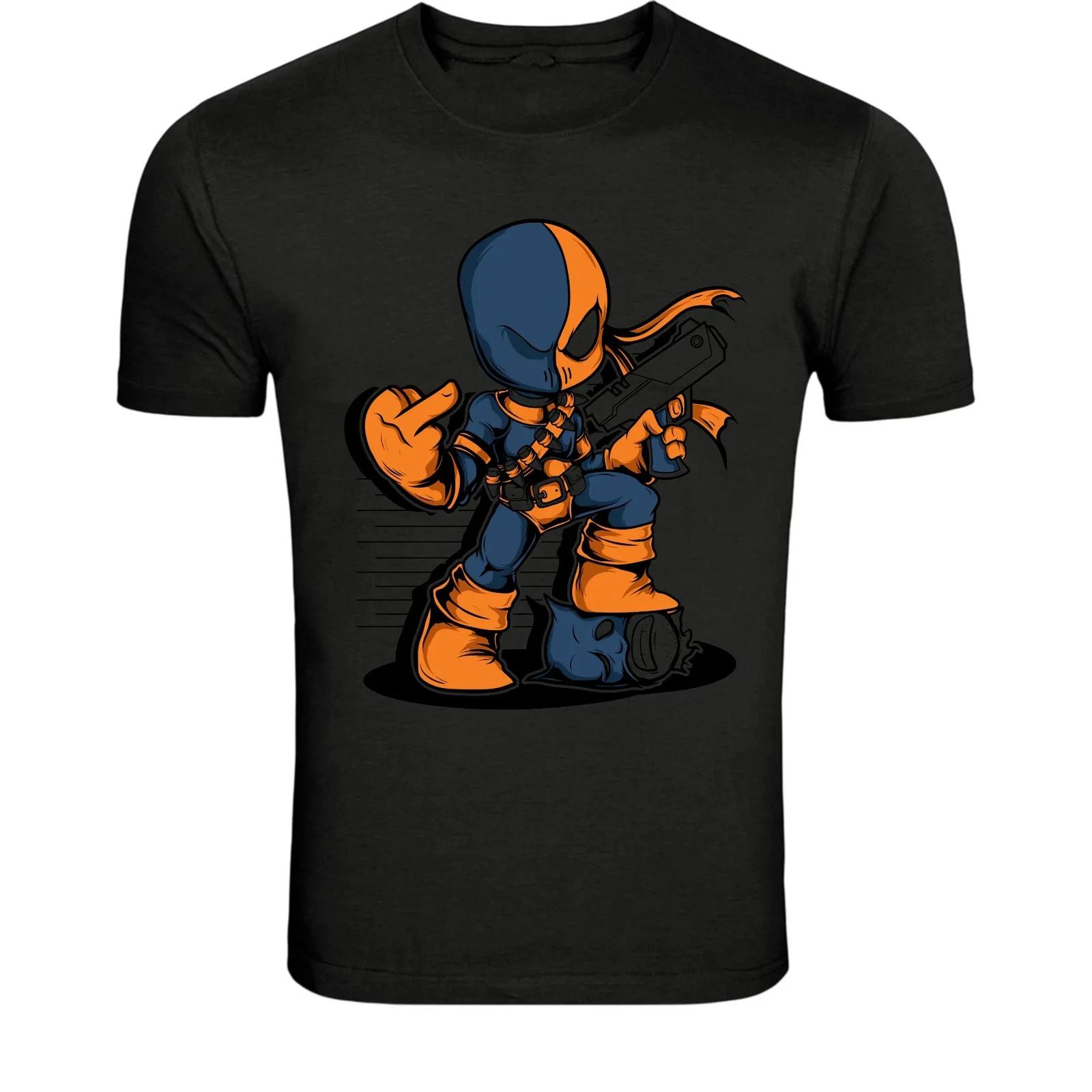 Mini Mercenary Cartoon Warrior T-Shirt - Funny Comic Action M