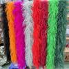 DIY 6 Ply Ostrich Feathers Boa 0.5M/1M/2M/3M Long Feather Shawl Costume Boa Plumes Carnival Clothes Dress Sewing Feather Trim Crafts