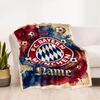 Bayern Munich Soccer Poster Customize Your Name Blanket Cozy Personalized Blanket Comfortable Perfect for Office Chair Bedding Nap Livingroom
