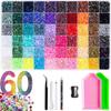 Set de Diamante pentru Unghii din Rășină, 60 de Culori, 48000 Bucăți, Vândut la Cald: Kit Mare de Strasuri AB cu Accesorii pentru Meșteșuguri DIY pentru Decorarea Unghiilor