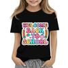 Children's Casual and Fashionable Round-Neck Printed Short-Sleeve Top for Back-to-School