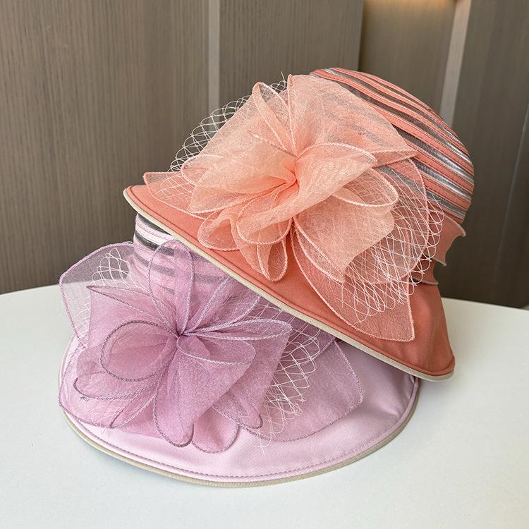 Eugen yarn flower pot hat outdoor casual fashion sunshade sunscreen hat summer new women's big edge breathable cool hat