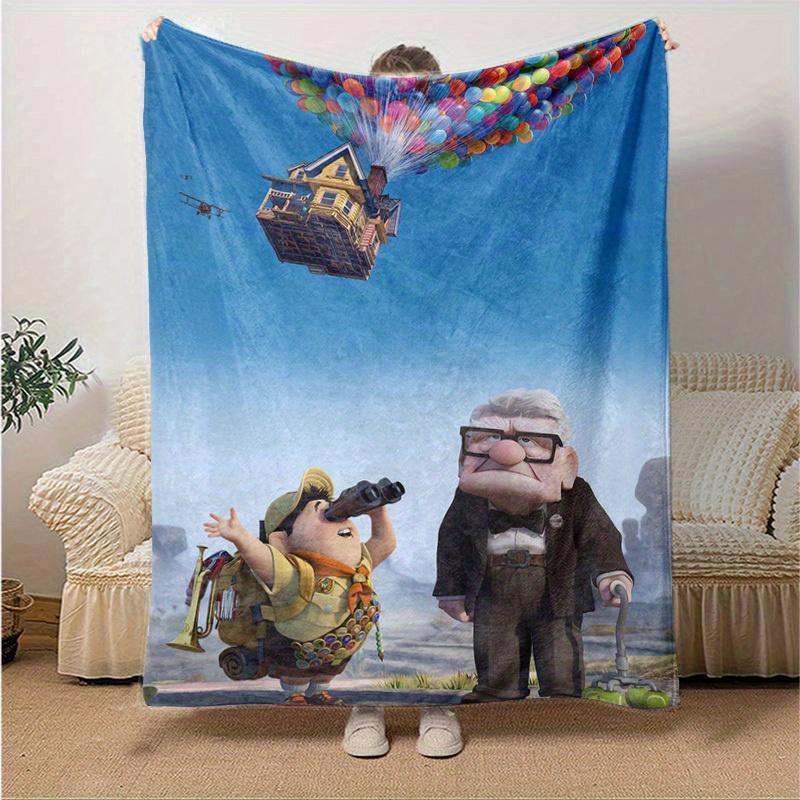 1pc, Up House Balloons Adventure Blanket Perfect for Home Decor, Couch Cover, Outdoor Blankets, Gifts, Throw
