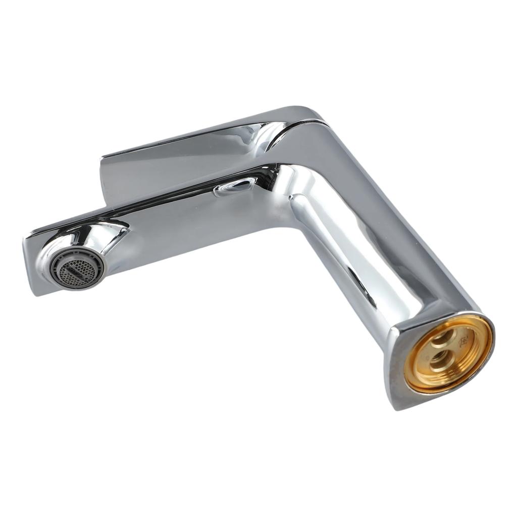 1 szt. Nowoczesna bateria umywalkowa z mosiężnym rdzeniem, jednouchwytowa bateria umywalkowa montowana na blacie, 6,5-calowa bateria mieszająca