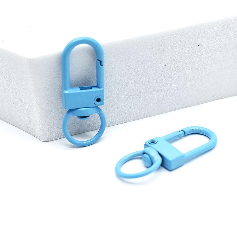 Zinc Alloy Keychain: Colorful Lobster Clasp Dog Hook, DIY Blind Box Figure, Spring Buckle Ornament