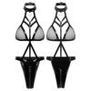 Chic Lady Bodysuit Catsuit Slim Fit Zipper Pornographic Backless Lady Bodysuit