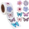 500Pcs/Roll Exquisite Creative Butterfly Flower Sticker Colorful Butterfly Decals Cute Decoration Stickers Stationery Gifts