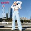 Baleno Casual Trousers - Light Blue Arrow Print