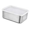 Food Storage Container with Lid 304 Stainless Steel Square Lunch Container for Fridge Outdoor