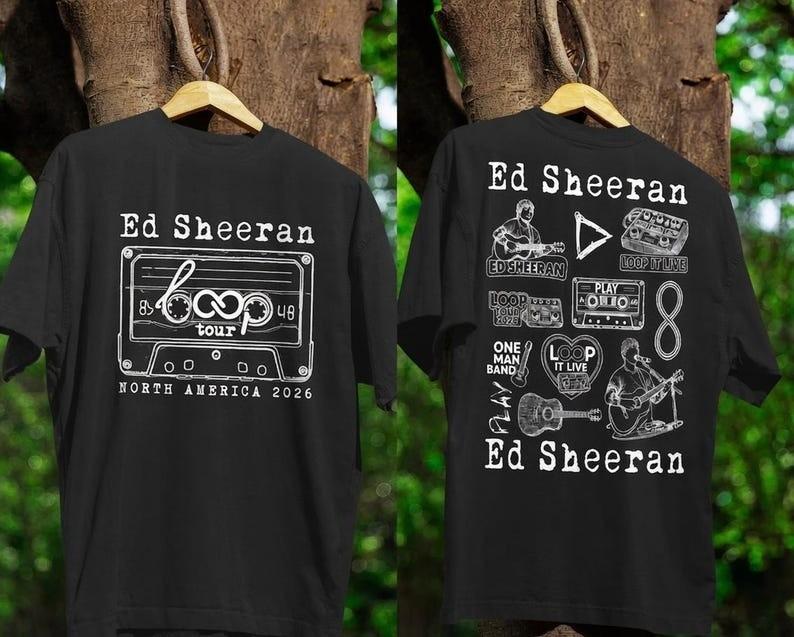 Unisex E.Sheeran 2026 North America Loop Tour Concert Schedule Style Shirt