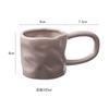 Creative Irregular Ceramic Mug Office Large Handle Coffee Mug Milk Cup Breakfast Cup Household Couple Water Cups Milk Tea Cup