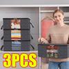 Blanket Storage Closet Organizers and Storages Clothes Storage Bag Foldable Storages Bin Sturdy Sewn By 3 Layers Fabrics