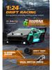 1/24 AE86 RC Drift Car with Lights: High-Speed, Four-Wheel Drive, Rechargeable Mini GTR for Boys