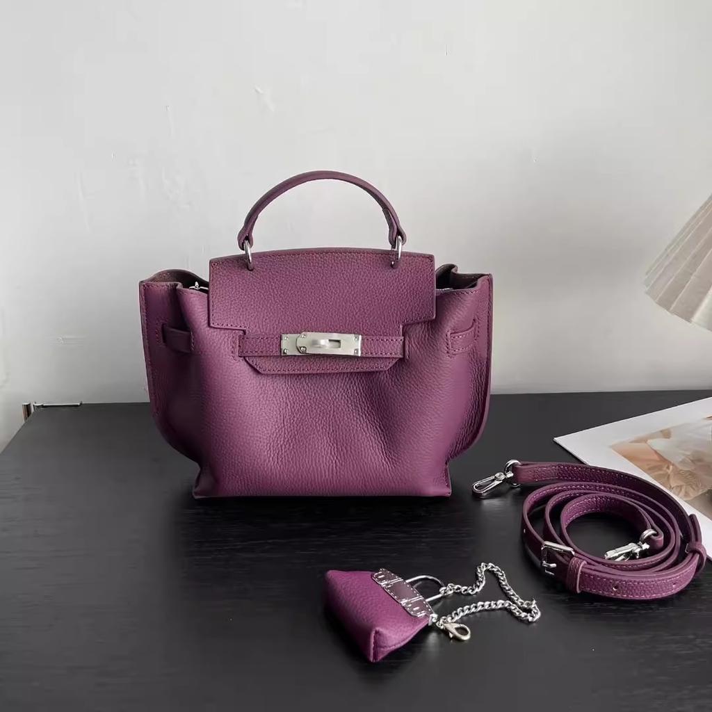 Oberste Schicht Rindsleder 2025 Neuer Stil Damen Einzelfach-Taschen * Inklusive hochwertigem Leder Große Kapazität Schlichtes Design