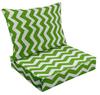 Vargottam Bedrucktes Outdoor Tiefsitz Patio Kissen Set 2-teiliges Sitzset Allwetter Ersatz
