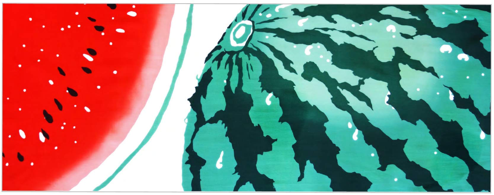 

Todaya Shoten Niwaen-zome Tenugui (hand towel) Hosokawa-zome Watermelon 1325