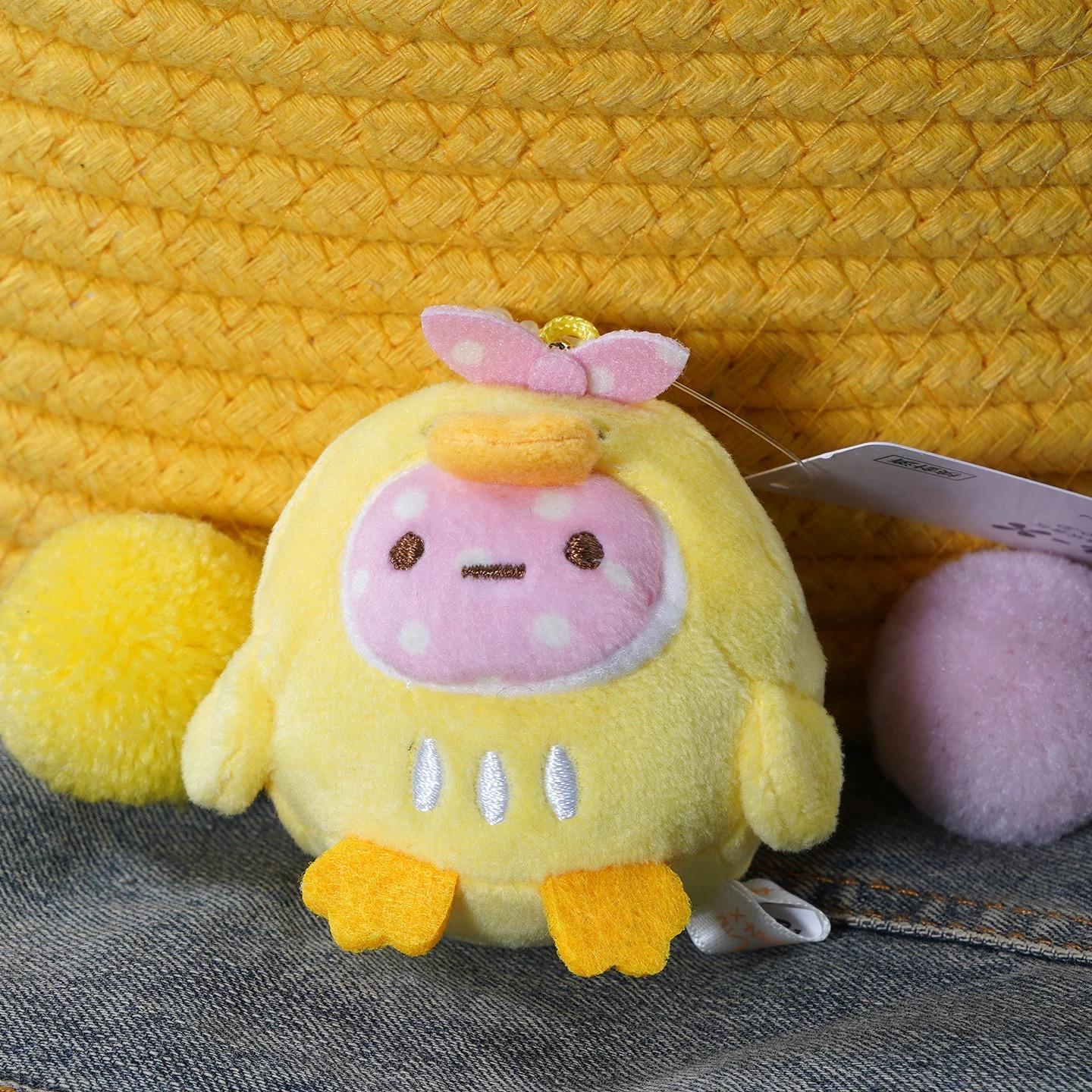 Nouvelle Série d'Uniforme pour Maternelle Kawaii 6cm Sumikkogurashi Sanx Peluches Porte-clés Mignonne Poupée Ebifurai Animal en Peluche Tapioca