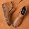 Men's Leather Boots Zipper High Top Casual Shoes