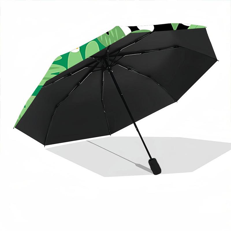 1pc Cat Jungle Fashionable Automatic Opening/Closing Folding Umbrella with 8 Bones, Windproof Portable, Daily Use069