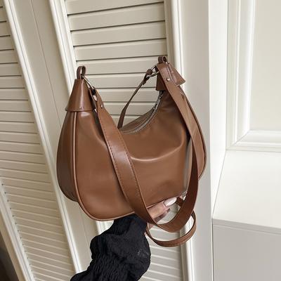 Retro Croissant Simple Atmosphere Women Commuter Dumpling Bag Women's Personality Fashion Single Shoulder Oblique Span Bag