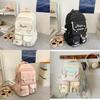 Nylon School Backpack For Students With Design And Letter Pattern For Campus Use