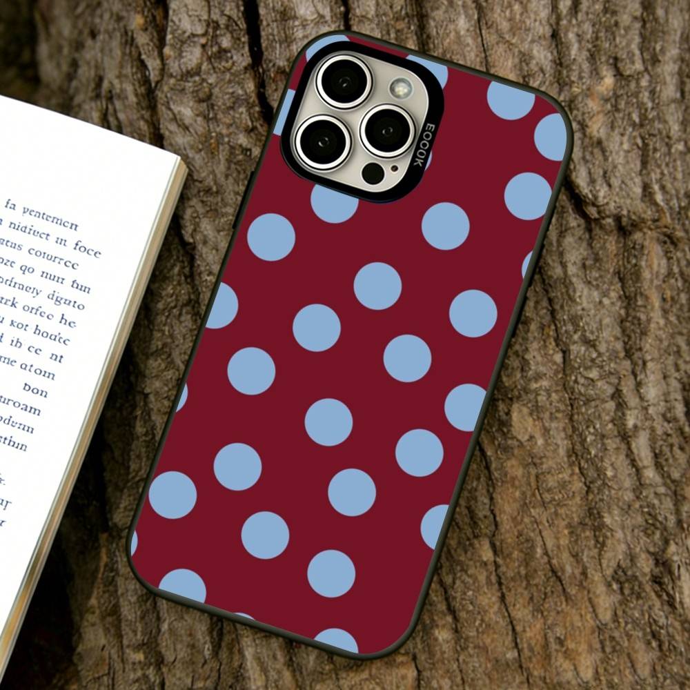 

Linear Dot Pattern Phone Case For iPhone 17,16,15,14,13,12,11 Plus,Pro Max,XS,Colored Silver Plated Inside Cover iPhone17Air