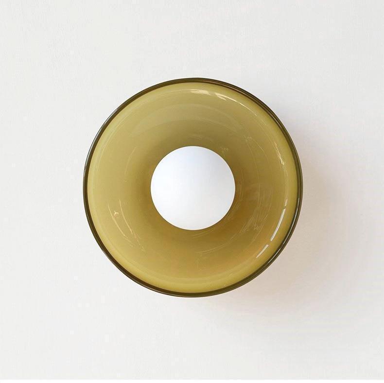 Nordic Minimalist Memphis Ceiling Lamp - French Retro Glass for Entrance, Hallway, or Balcony