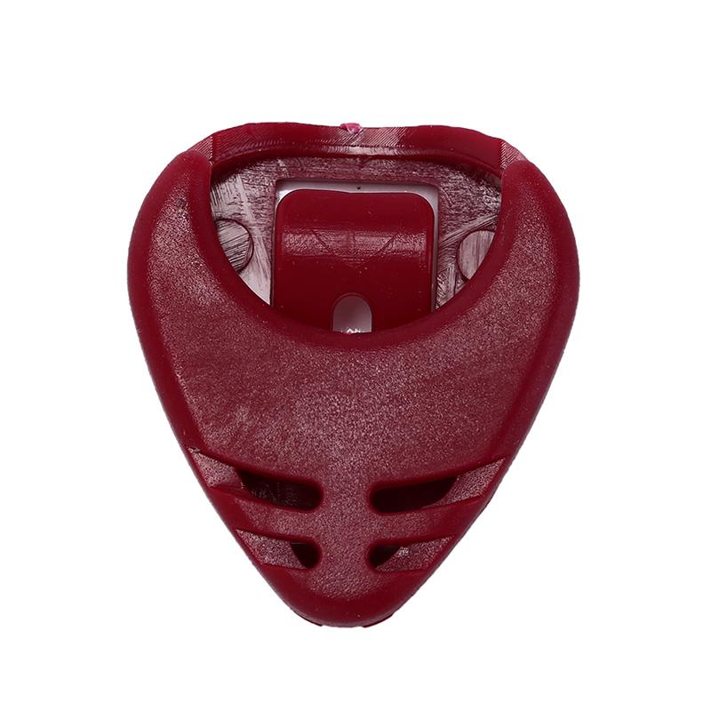 6Pcs Plastic Heart Shape Guitar Pick Collection Holder Guitar Pick Case Box