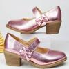 Girls High Heels Children Princess Performance Shoes with Bow-knot Elegant Four Seasons Kids Leather Shoes for Party Wedding