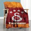 Galatasaray 103 Customize Your Name Blanket Lightweight Customizable Blanket Ultra-Soft Suitable for Sofa Chair Home Decor Livingroom