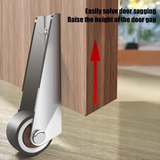 1/4Pcs Bedroom Door Sinking Repair Pulley Multifunctional Low Profile Fixed Casters High Stability