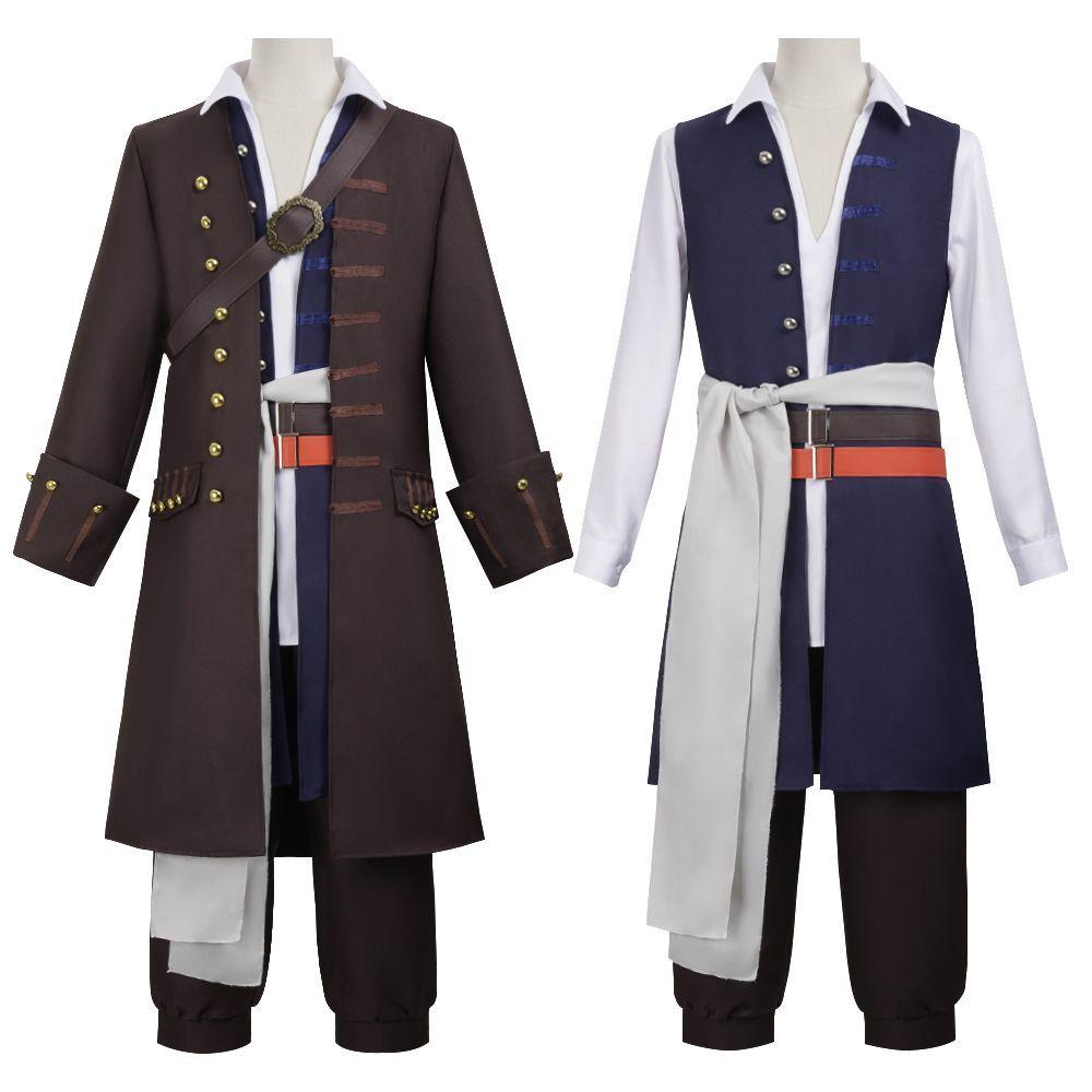 Halloween cos Pirates of the Caribbean costume Captain Jack cosplay costume pirate costume show costume