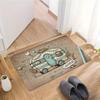 1pc of Floor Mat, Cartoon-style RV Travel Illustration Flannel Doormat,Floor Mat,and Living Room Entrance Decorative Mat