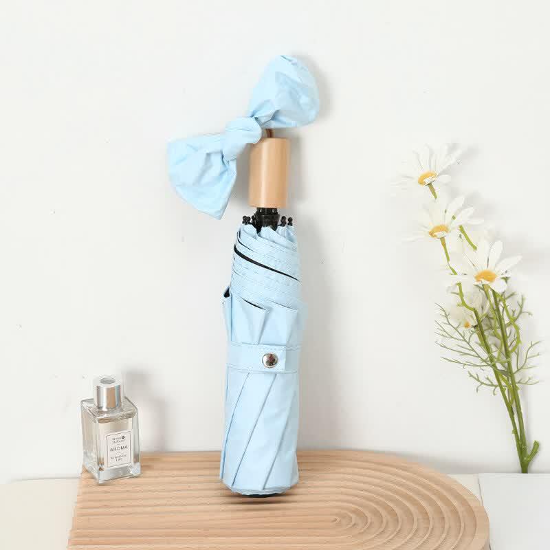 Miling Wooden Handle Folding Umbrella