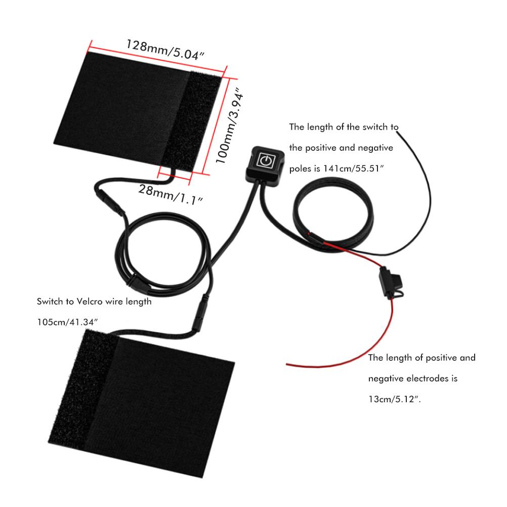 12V Motorcycle Electric Heater Grips Waterproof Motorcycle Heated Handlebar Three Speed Adjustable