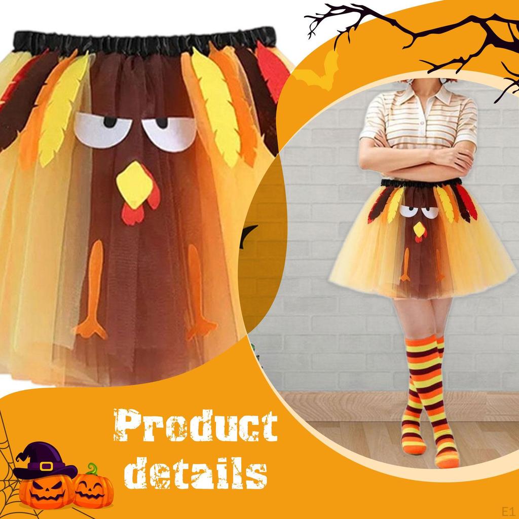 Thanksgiving Turkey Costume Set, Women Adult Cosplay Suit for Masquerade