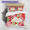 3pcs Strawberry Princess4 Design Cover Set - HD Printed Bedding with 1 Cover and 2 Pillowcases - Perfect for Home and Dorm Decor