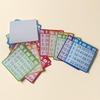 Bingo Game Set 50/100Pcs Premium Bright Colorful Cards Clear Plastic Markers Fun Group Game for Christmas Thanksgiving Party