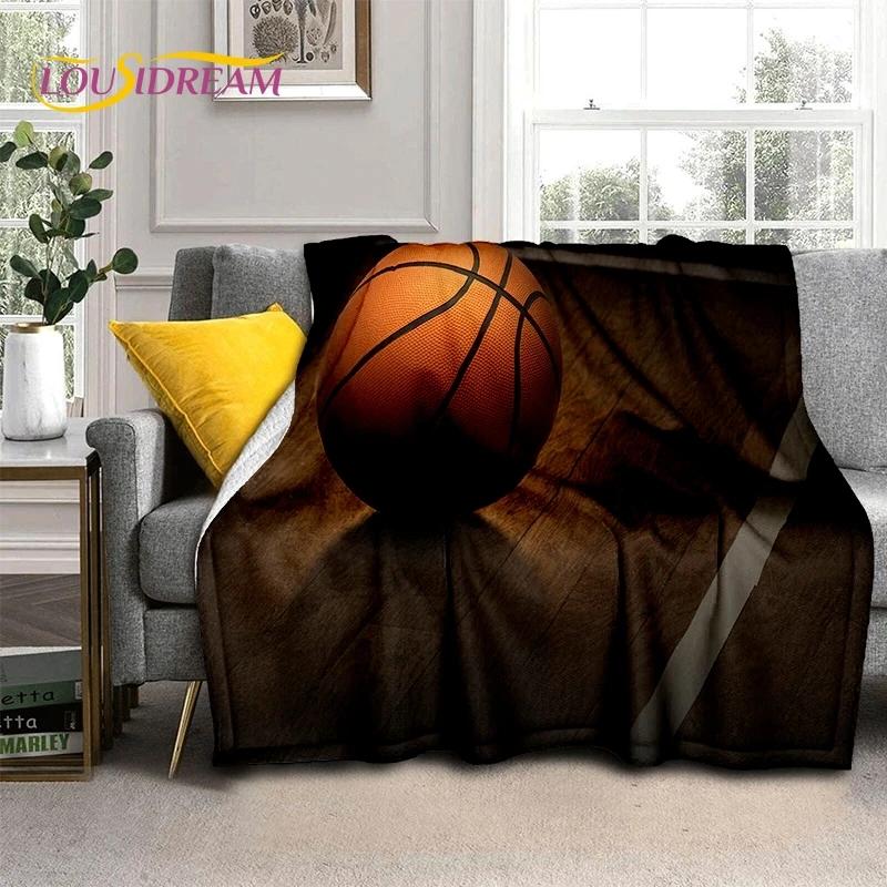 Latest Basketball Court Frame Soft Flannel Blanket for Beds Bedroom Sofa Picnic,Throw Blanket for Cover Outdoor Leisure Nap Gift