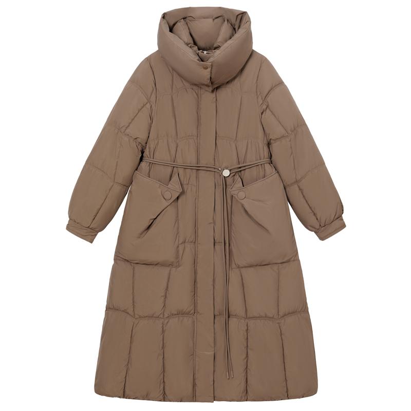 Fashion Woman Winter Coats With Belt Thick Warm Casual Winter Jacket Women's Long Parkas