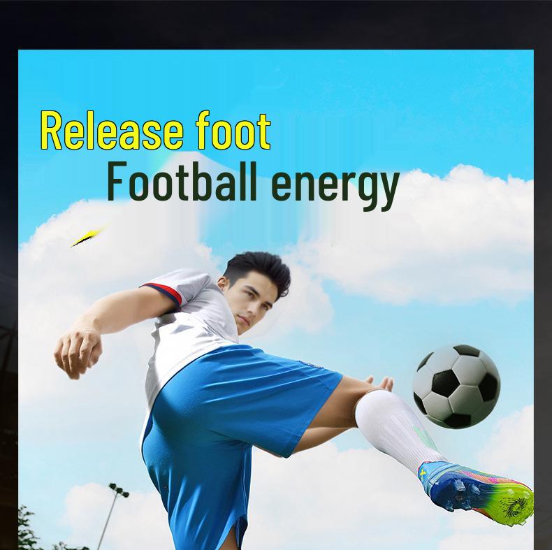 New Authentic Men’s & Women’s Laceless Soccer Shoes - AG Long Spikes for Youth Grass Training