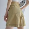 High Waisted Khaki Denim Shorts for Women In Summer Thin A-line Loose and Casual American Yellow Cropped Shorts Trendy