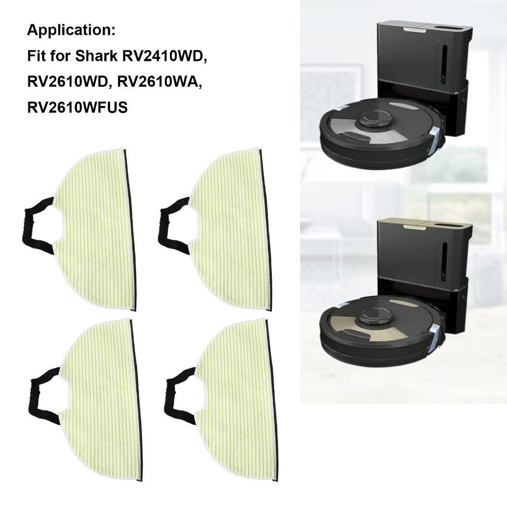 4 Stück weiche Mopptücher Roboterstaubsaugerteil für Shark RV2410WD/RV2610WD/RV2610WA Hartböden