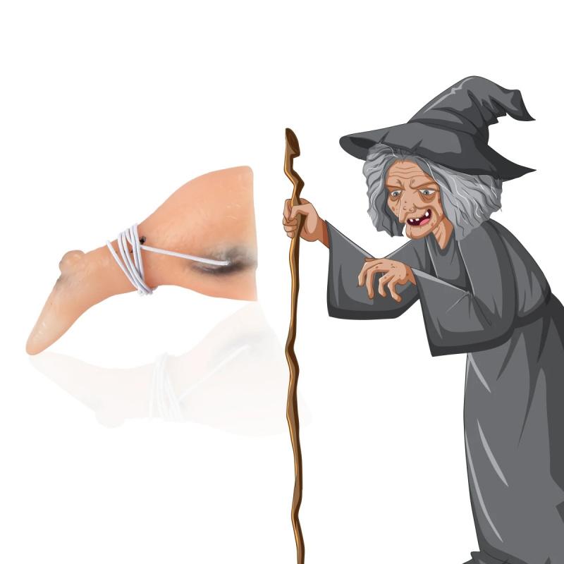 1PC Halloween Decoration Witch Long Nose Festival Party Costume Props Fake NosecosplayStage Performance Props