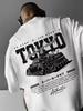 Men'S Tokyo Underground Graphic T-and Kids Tshirt Black White Anime Car Design Casual Short Sleeve Tee for Outdoor Activities Summer