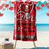 Name Custom Tampa Bay Buccaneers Print Beach Towel, Large Soft Quick Dry Towel for Beach Camping Swimming