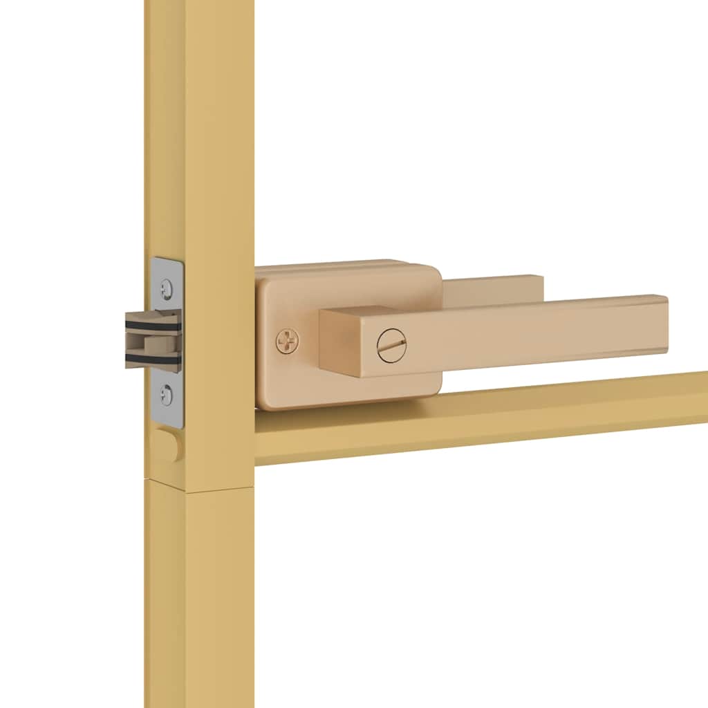 Vidaxl Porta Interna, Dorata, 93X201,5 Cm, Vetro E Alluminio