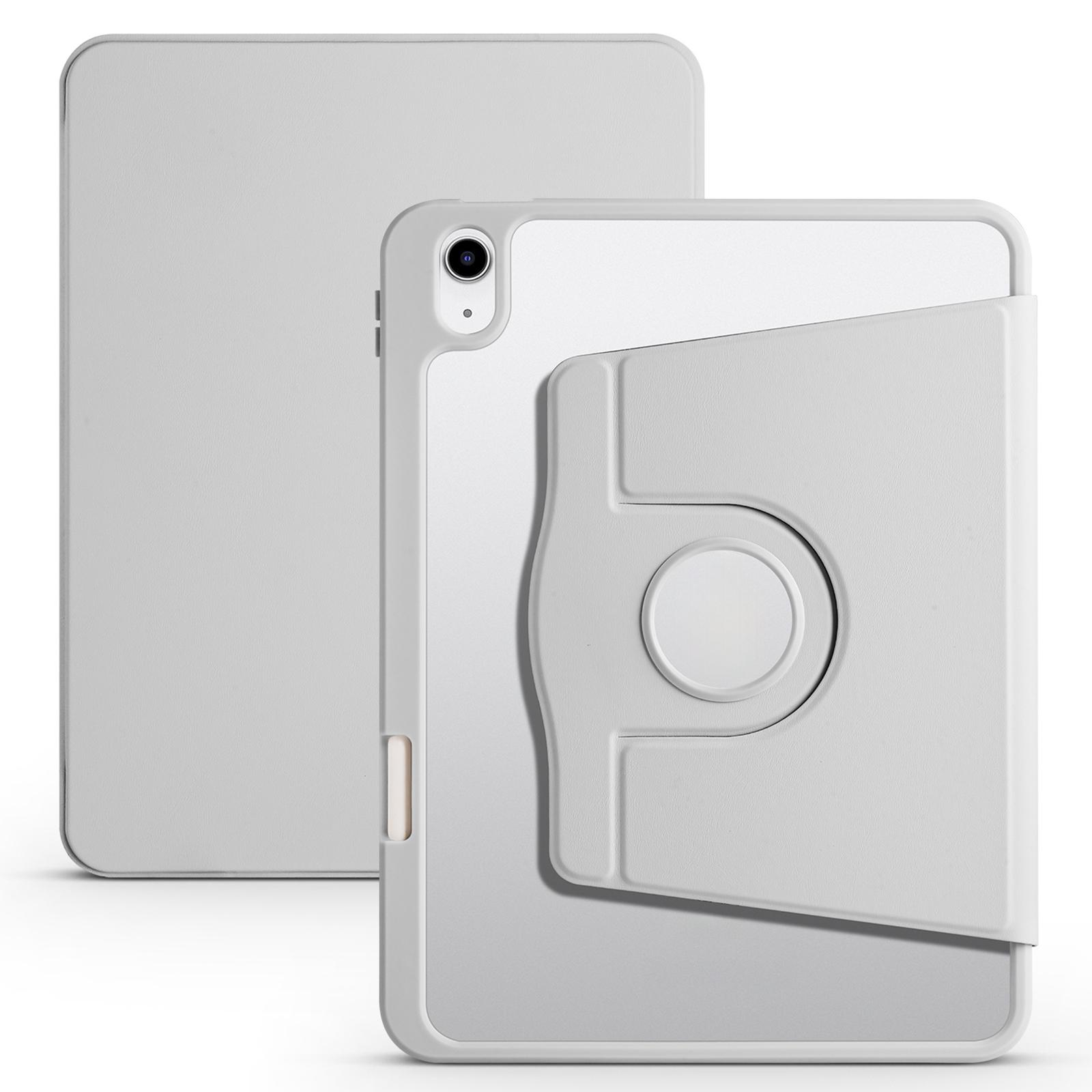 

Для iPad Эйр 13 (2025)/(2024) Чехол с держателем для ручки из ПУ кожи+акриловая вращающаяся подставка, чехол для планшета Grey